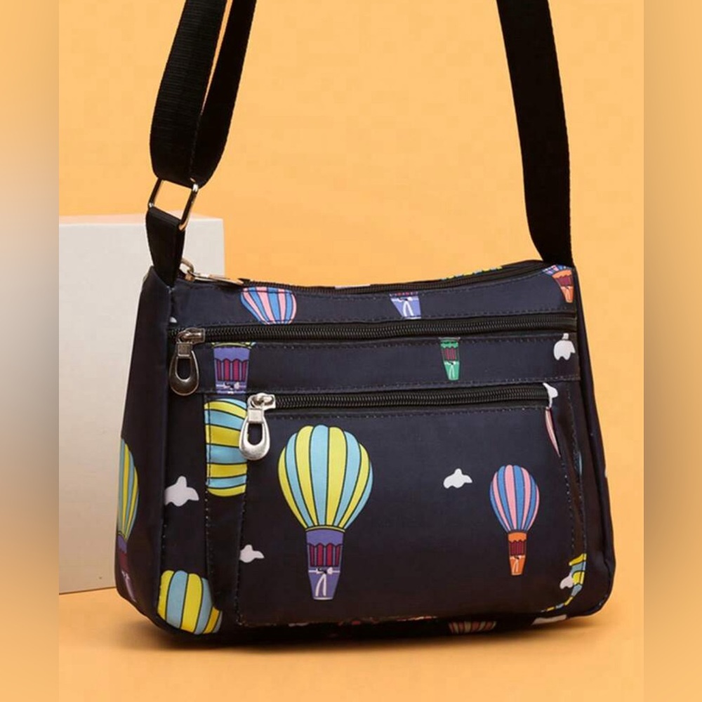 Colorful Balloons Nylon Adjustable Crossbody Bag, NWT